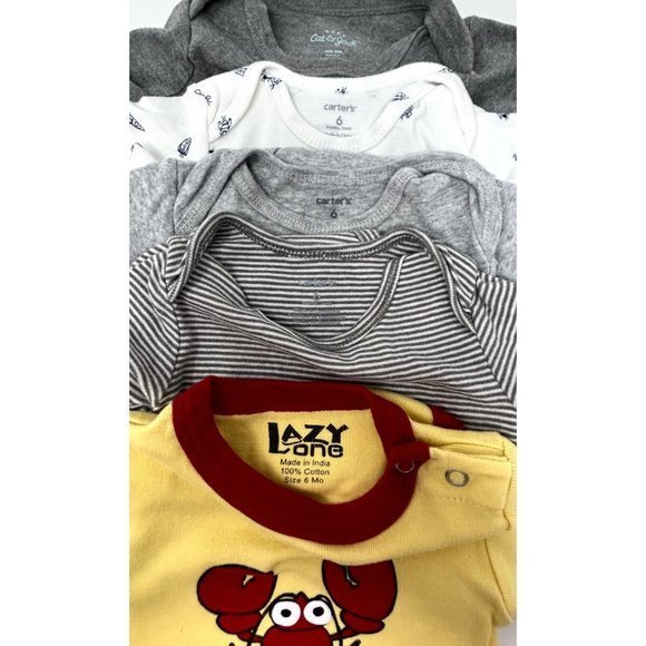 5 Baby Boy's Body Suits -  Size 6 Month - Picture 5 of 6